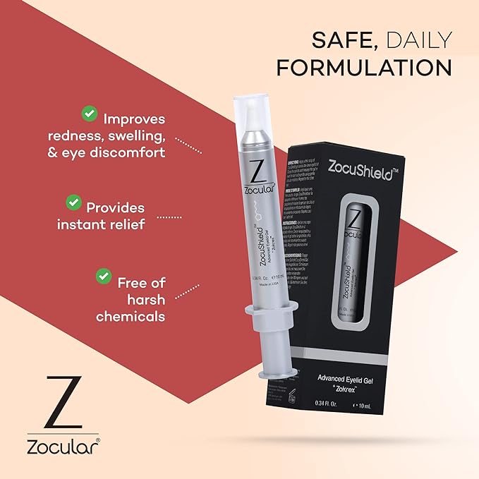 ZOCUSHIELD™ : Gel nettoyant et protecteur pour les paupières