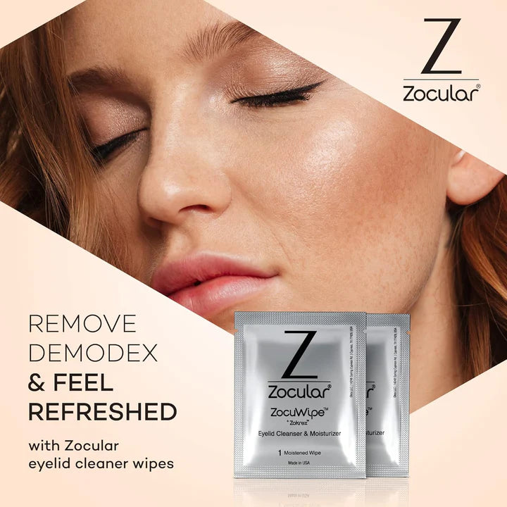 ZOCUWIPE™ : Lingettes nettoyantes et apaisantes pour les paupières