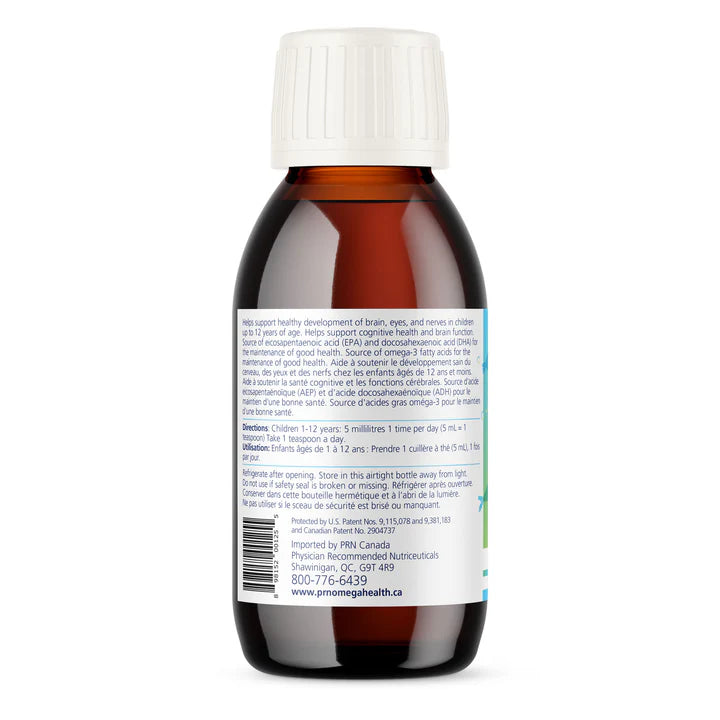 PRN Dry Eye Omega Benefits® pour enfants : Supplément liquide d'Oméga-3 de spécialité