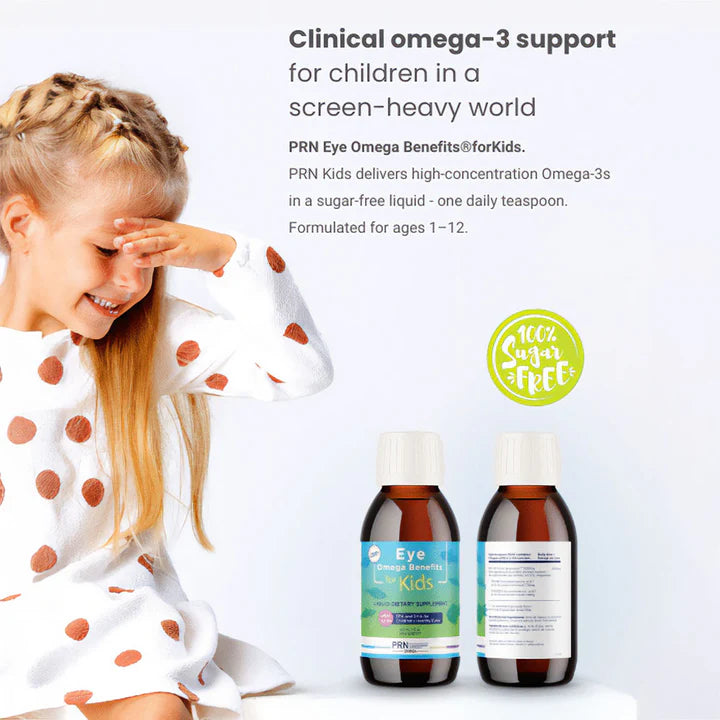 PRN Dry Eye Omega Benefits® pour enfants : Supplément liquide d'Oméga-3 de spécialité