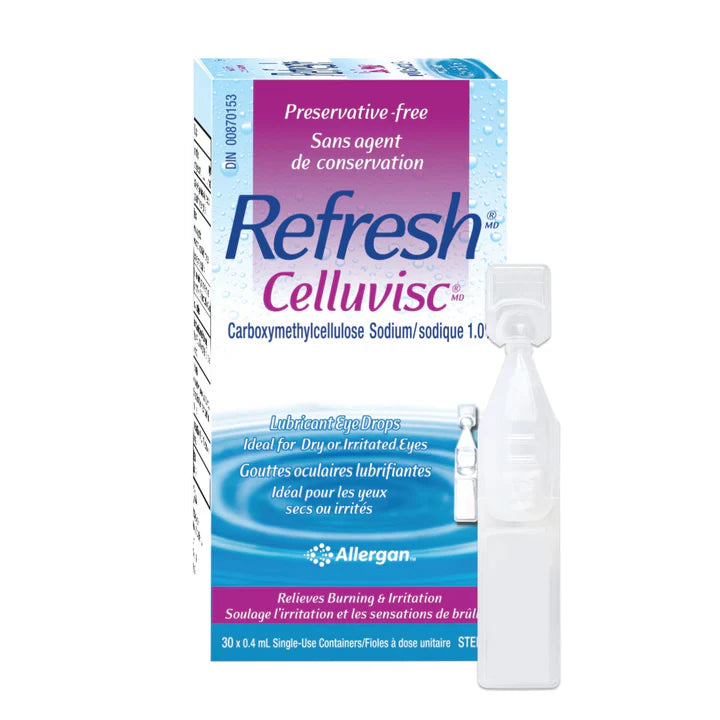REFRESH® CELLUVISC® : Gouttes Lubrifiantes en Gel pour Sécheresse Oculaire Sévère
