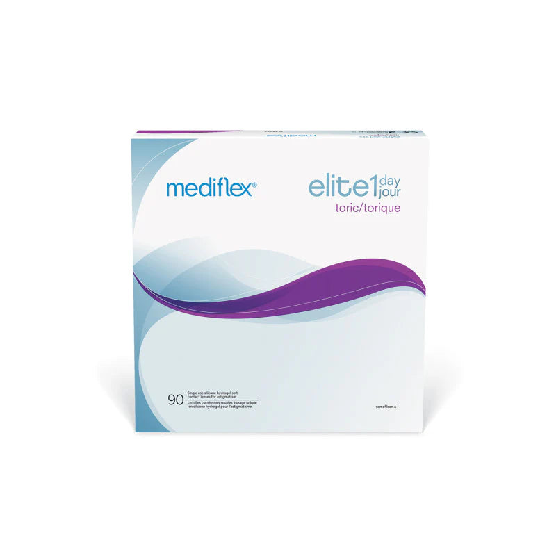 Verres de contact Mediflex Élite 1 jour Toric (Quotidiens — Boîte de 90)