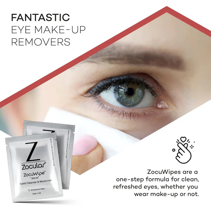 ZOCUWIPE™ : Lingettes nettoyantes et apaisantes pour les paupières