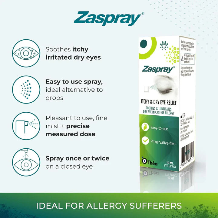 ZASPRAY® : Spray oculaire 3-en-1 pour les yeux secs et allergiques