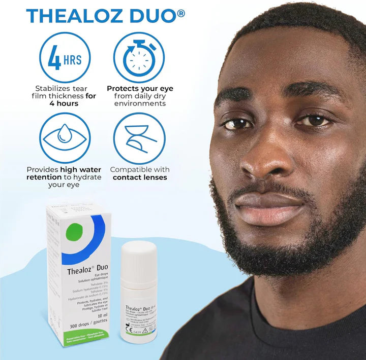 THEALOZ® DUO : Gouttes ophtalmiques de protection et de régénération avancées
