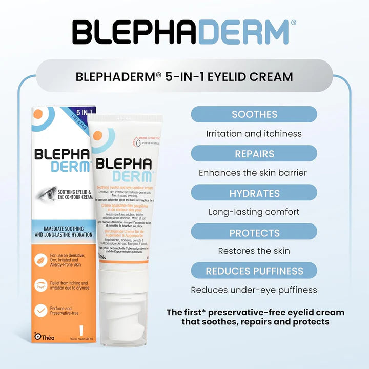 BLEPHADERM® : Crème apaisante pour paupières et contour des yeux