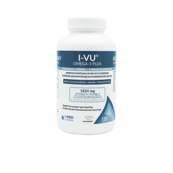 I-VU® OMEGA-3 PLUS – Supplément Haute Puissance pour la Sécheresse Oculaire
