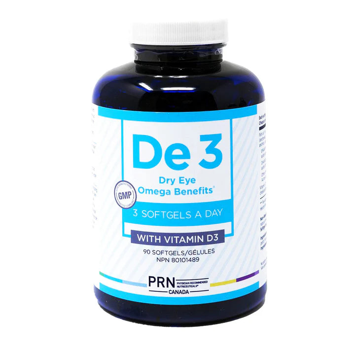 PRN De3 Dry Eye Omega Benefits : Oméga-3 Gels Mous pour l'Œil Sec