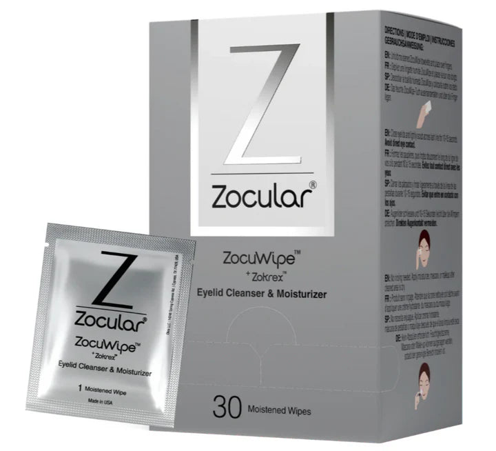 ZOCUWIPE™ : Lingettes nettoyantes et apaisantes pour les paupières