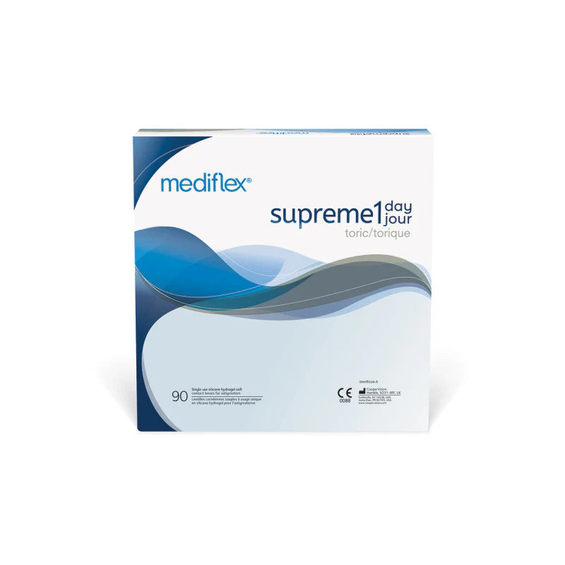 Verres de contact Mediflex Suprême 1 jour Toric (Quotidiens — Boîte de 90)