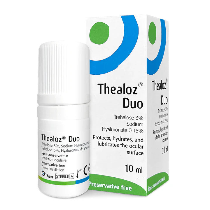 THEALOZ® DUO : Gouttes ophtalmiques de protection et de régénération avancées
